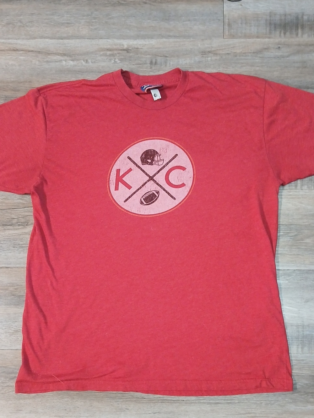 VINTAGE!! Bunker KC Graphic Short Sleeve Crewneck T-Shirt - Red